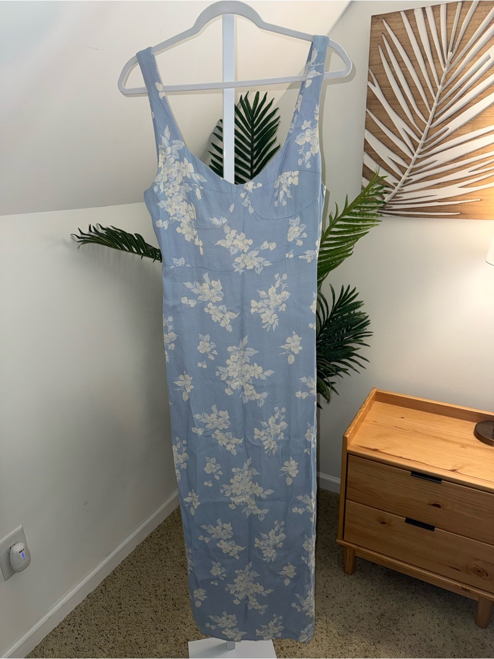 Reformation Liya Dress Bijou Blue‎ dress gown size 6 - Picture 6 of 8